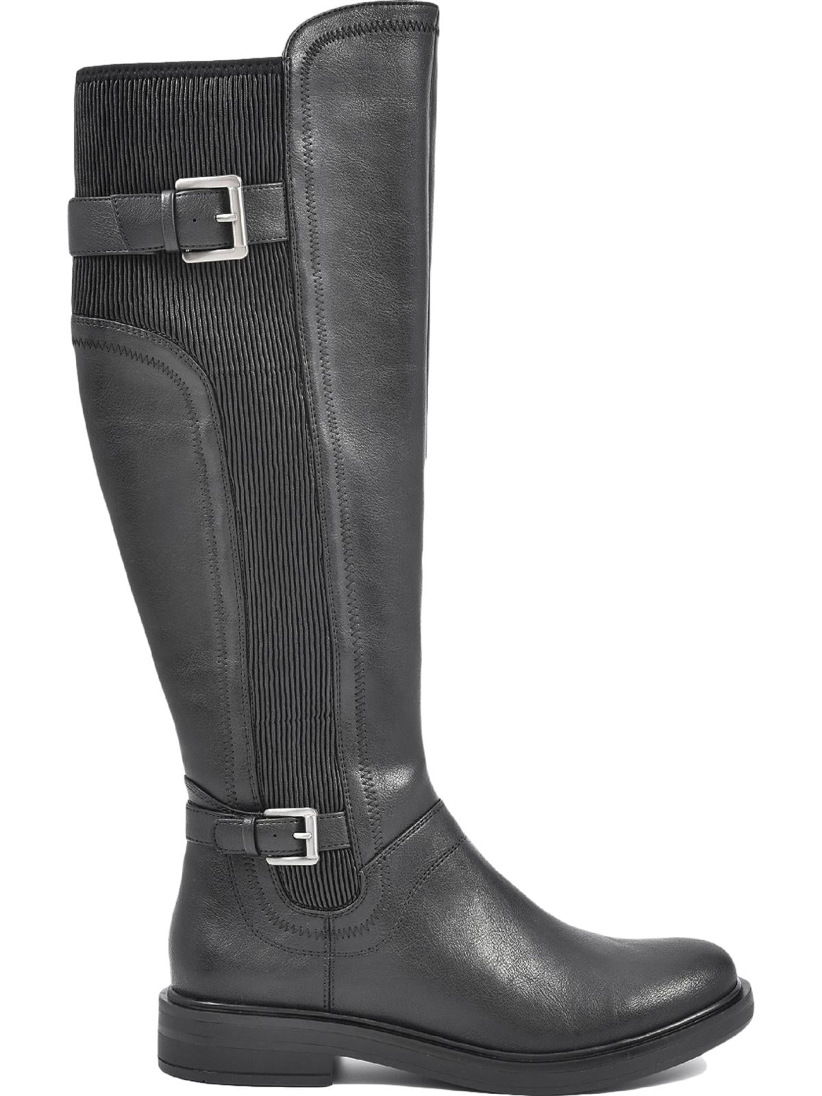 White Mountain Womens MEDITATE Faux Leather Block Heel Knee-High Boots