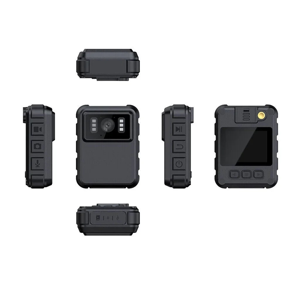 JLLOM Night Vision Camcorder - Mini Police Body Camera with 1080P Audio Video DVR and HD 2k Recording