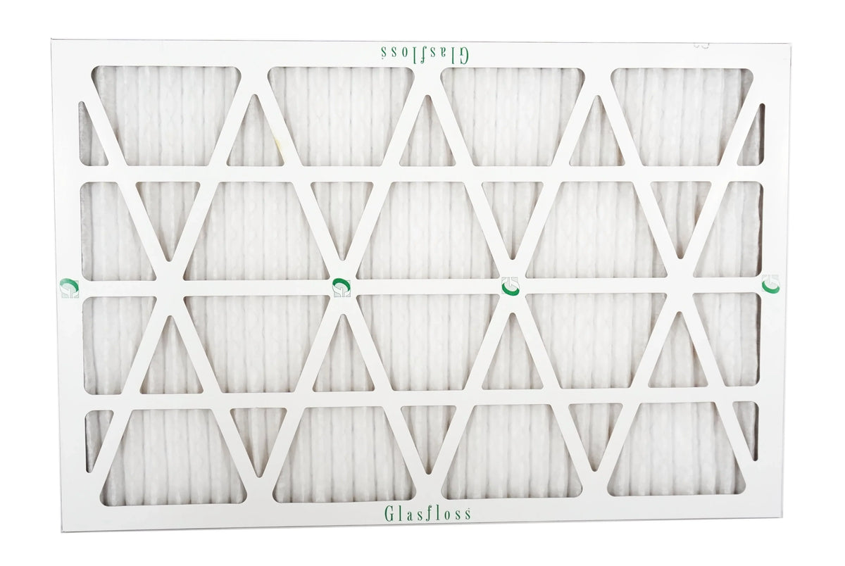 Glasfloss 20x30x1 - MERV 10 -Qty:12 - Furnace Air Filter - Made in USA (Actual Size: 19.5 x 29.5x7/8 inch)