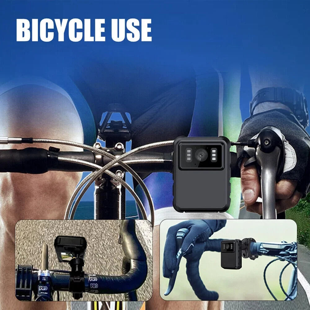 JLLOM Night Vision Camcorder - Mini Police Body Camera with 1080P Audio Video DVR and HD 2k Recording