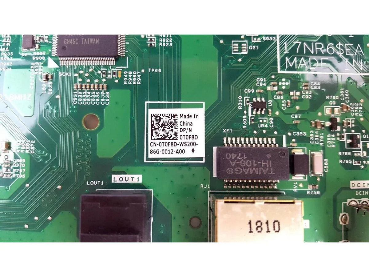 Pre-Owned Dell Inspiron 5475 Series Audio DC Jack I/O USB Board T0F8D 0T0F8D CN-0T0F8D (Like New)
