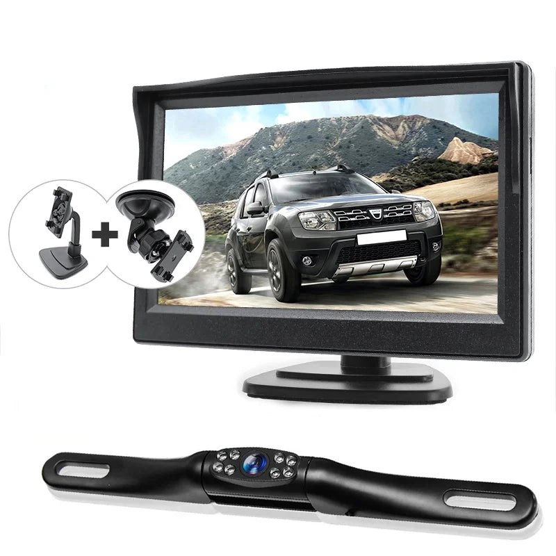 Backup Camera Car Rear View HD Parking System Night Vision + 5inch Monitor