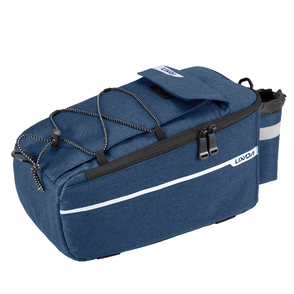 Lixada Insulated Trunk Cooler Bag Cycling Rear Rack Storage Luggage Bag Reflective MTB Bike Pannier Bag Shoulder Bag
