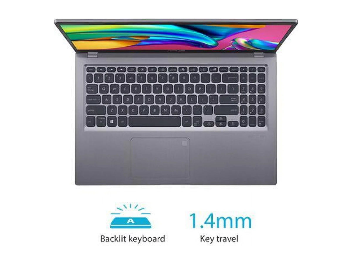 ASUS VivoBook 15 F515 Thin and Light Laptop, 15.6" FHD Display, Core i7-1165G7 Processor, Iris Xe Graphics, 8GB DDR4 RAM, 512GB SSD, Fingerprint, Windows 11 Home, Slate Grey, F515EA-DH75
