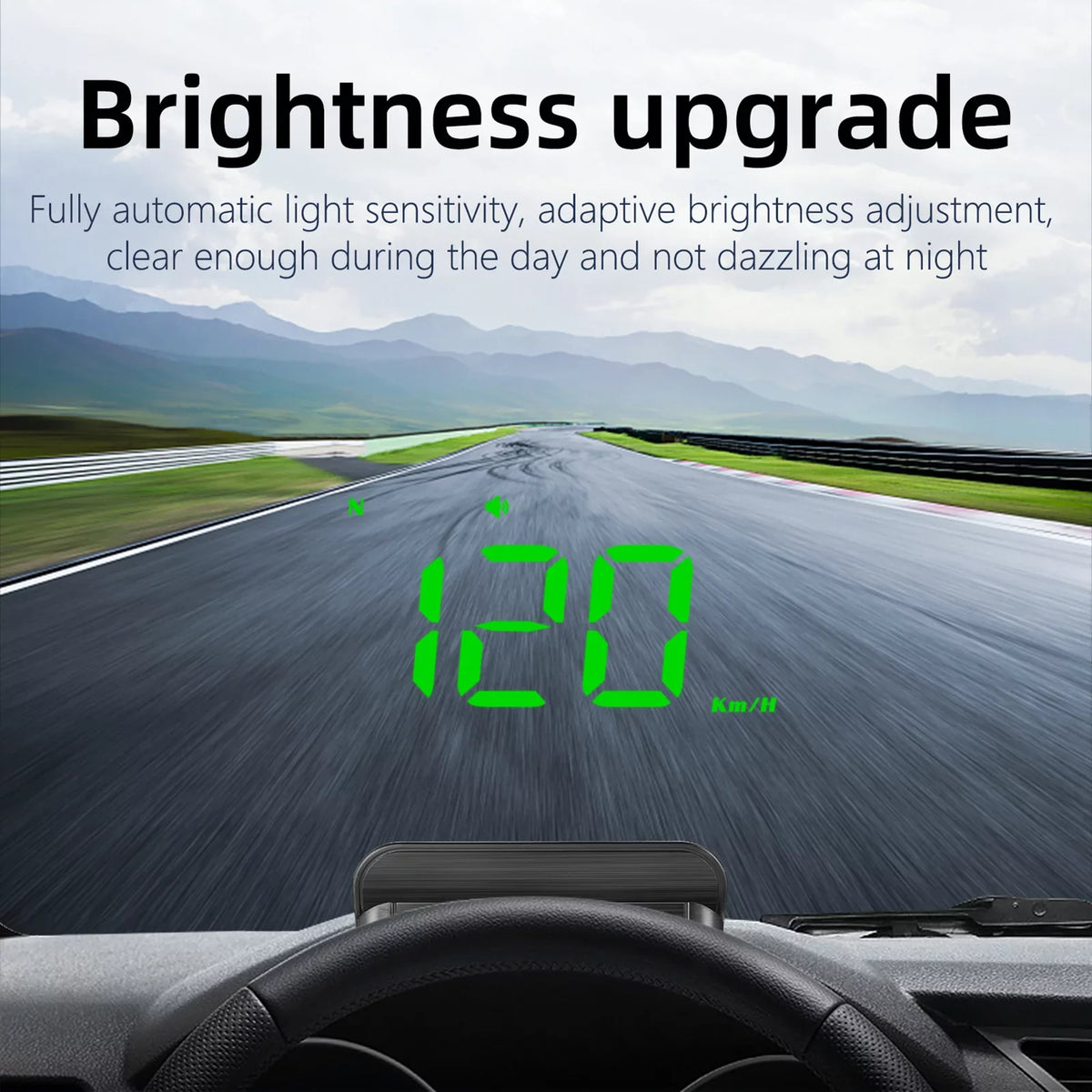 Walmeck Car 3.5 inch Head-up Display Windshield Projecter Digital Vehicle Speedometer GPS Model Overspeed Warning Fatigue Driving Alarm