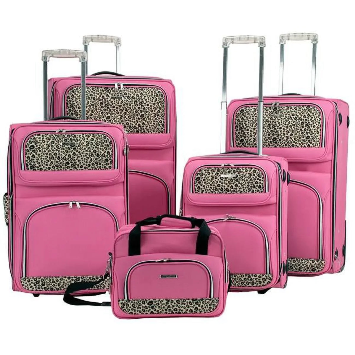 Rockland F07L-PINK 5PC LUGGAGE SET - PINK