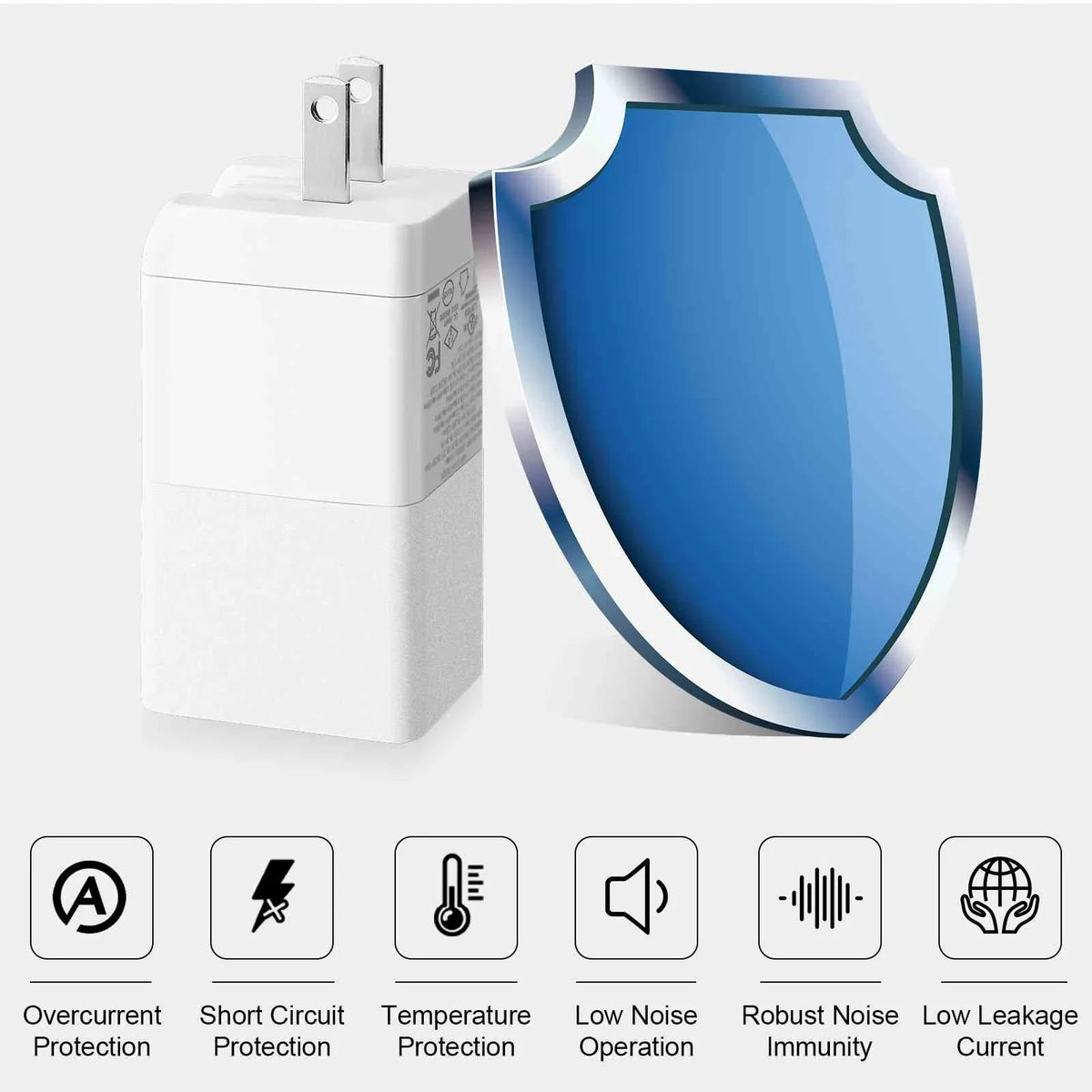 UrbanX 65W Fast Travel Charger with 3 Ports USB & Dual USB-C High-Speed Charging Compatible with HTC One A9/One M9/Desire Eye/Butterfly 2/One Remix, iPhone, Samsung Galaxy, Google Pixel, MacBook
